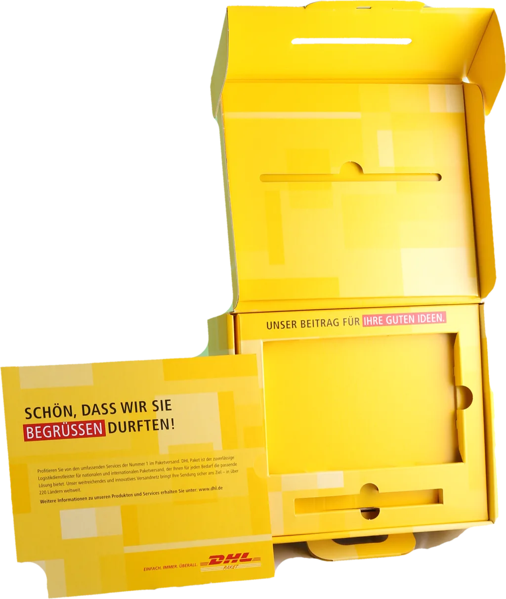 Smarte Versandbox mit Grußkarte