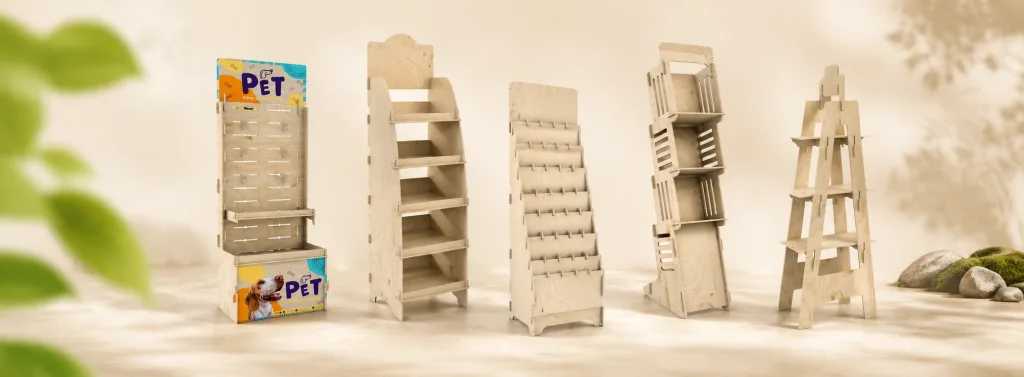 Plywood-Displays aus Birkensperrholz